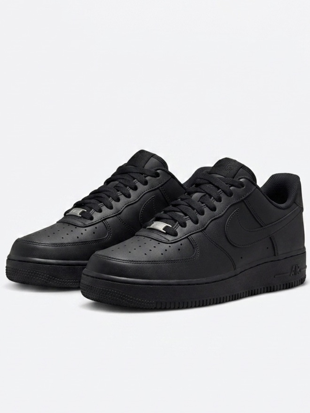 Nike Air Force 1 All Black Low Top Sneakers Running Shoes Men US 7.5 / Women 9